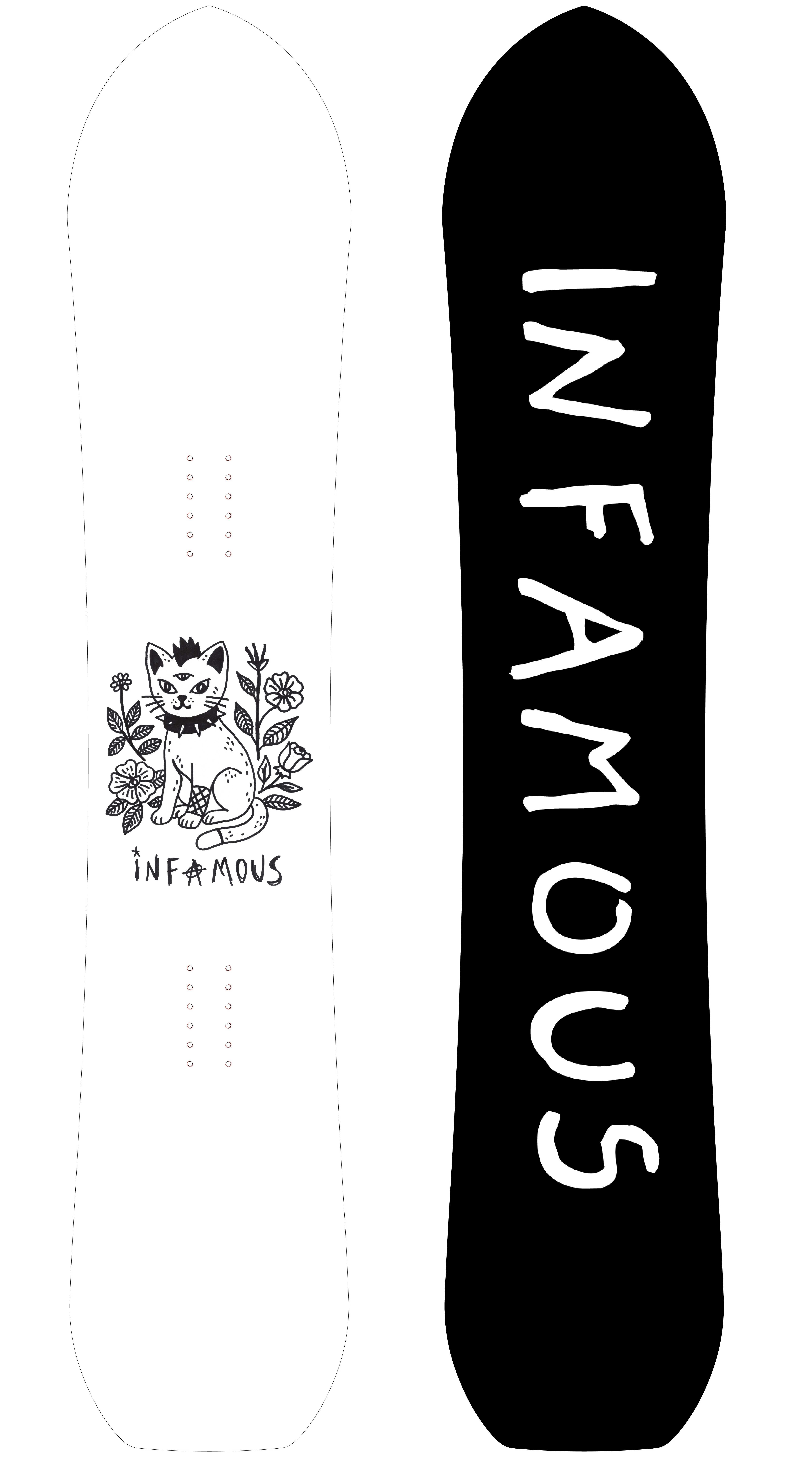 Snowboard Infamous Punk Cat